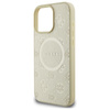 Guess Saffiano Peony Classic Logo MagSafe - Etui iPhone 16 Pro Max (złoty)