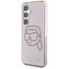 Karl Lagerfeld Rhinestones Karl Head Logo - Samsung Galaxy S25 Case (pink)
