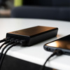 Green Cell PowerPlay20s - Banque d'énergie 20000 mAh avec USB-A QuickCharge 3.0 et 2x USB-C Power Delivery 22.5W (noir)