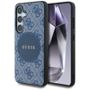 Guess 4G Round Patch Classic Logo MagSafe - étui pour Samsung Galaxy S25 (bleu)