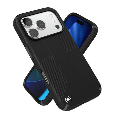 Speck Presidio2 Grip MagSafe - iPhone 17 Pro Case (Black / Slate Grey / White)