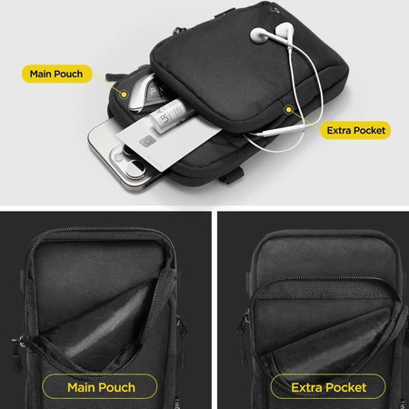 Spigen KD400 Universal Cross Bag Klasden - Handytasche / Umhängetasche (Schwarz)