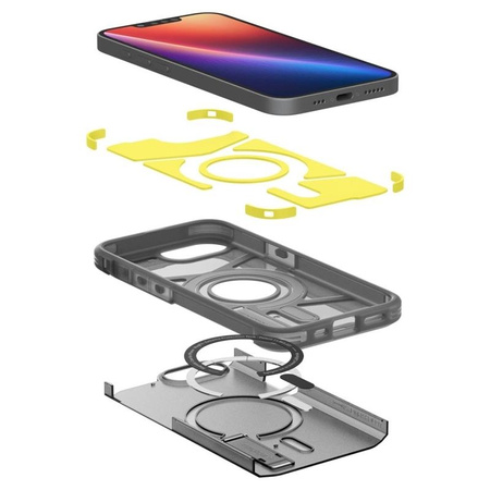 Spigen Tough Armor Mag MagSafe - Case for iPhone 16e (Frost Black)