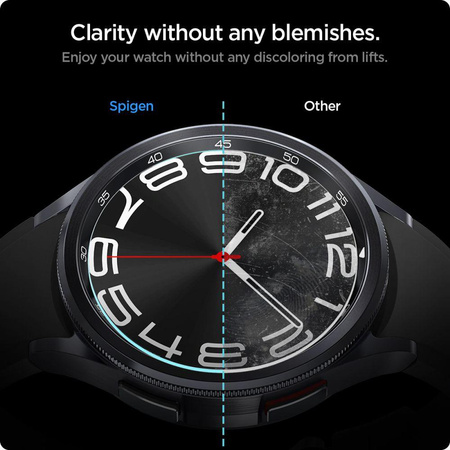 Spigen GLAS.TR EZ FIT 2-Pack - Tvrzené sklo pro Samsung Galaxy Watch 6 Classic 43 mm (2 ks)