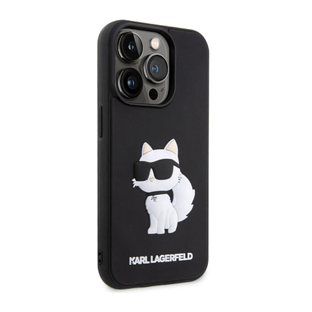 Karl Lagerfeld 3D Rubber NFT Choupette - Tasche für iPhone 14 Pro (Schwarz)