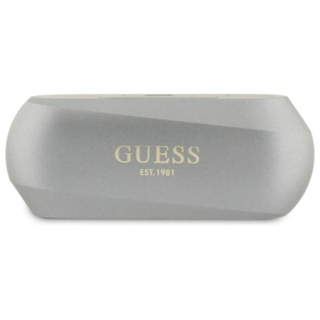 Guess Elongated Metallic Printed Logo - Bluetooth TWS Ohrhörer + Ladehülle (Grau)