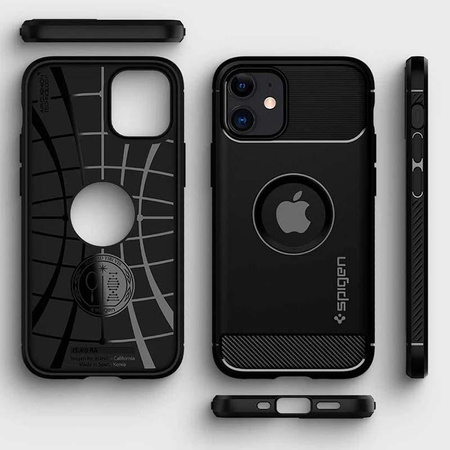 Spigen Rugged Armor - Hülle für iPhone 12 / iPhone 12 Pro (Schwarz)