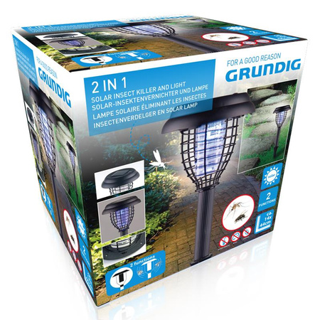 Grundig - Lampa solarna owadobójcza 2w1