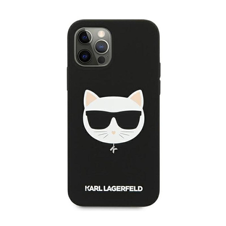 Karl Lagerfeld Choupette Head Silikon - iPhone 12 Pro Max Hülle (schwarz)