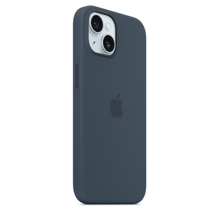 ORYGINALNE ETUI MAGSAFE APPLE DO IPHONE 15, Silikonowe, Sztormowy Błękit