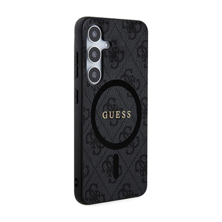 Guess 4G Collection Leather Metal Logo MagSafe - pouzdro pro Samsung Galaxy S24 (černé)