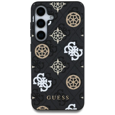 Guess 4G Printed Coloured Peony Pattern MagSafe - pouzdro pro Samsung Galaxy S25 (černé)