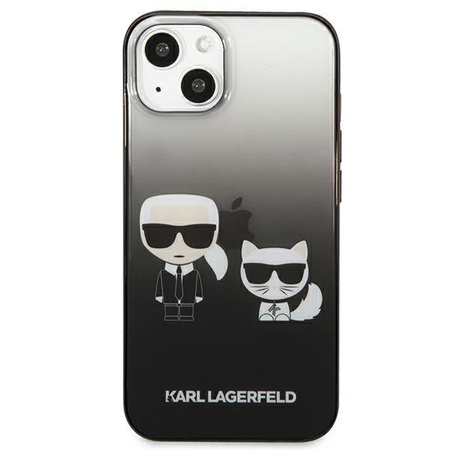 Karl Lagerfeld Gradient Ikonik Karl & Choupette - iPhone 13 Tasche (schwarz)