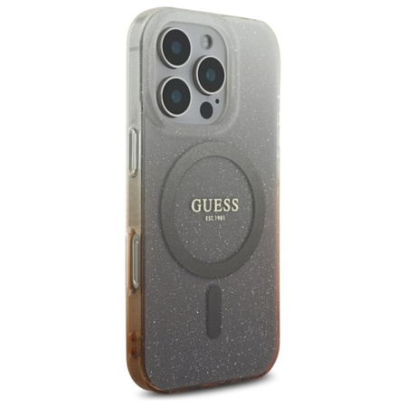 Guess IML Glitter Gradient MagSafe - iPhone 16 Pro Max Tasche (braun)