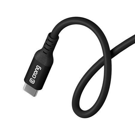 Crong Soft Link™ – Kabel USB-C 100W PD (25 cm, silikonowy, z E-Markerem)