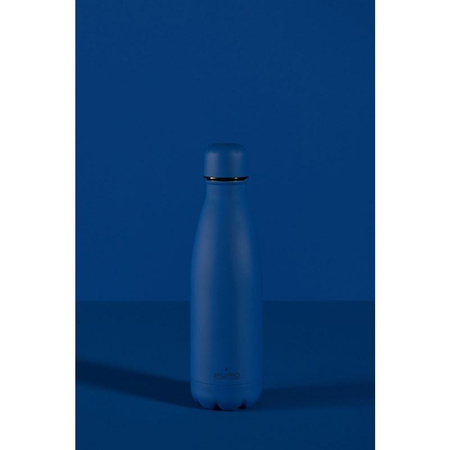 PURO ICON - Edelstahl-Thermoflasche 500 ml (Dunkelblau) (Pulverbeschichtung)