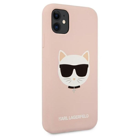 Karl Lagerfeld Choupette Head Silicone - iPhone 11 Case (pink)