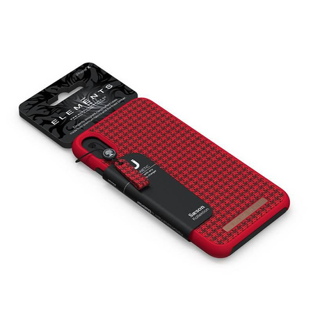 Nordic Elements Saeson Idun Idun - Anyag tok iPhone XR-hez (piros)