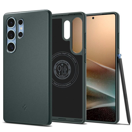 Spigen Thin Fit Mag MagSafe - Hülle für Samsung Galaxy S25 Ultra (Abyss Green)