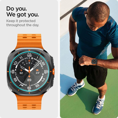 Spigen GLAS.TR EZ FIT 2-Pack - Szkło hartowane do Samsung Galaxy Watch Ultra 47 mm (2025/2024) (2 szt)