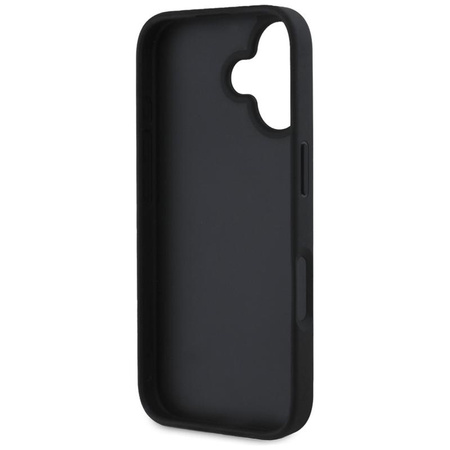 Guess szemcsés Big 4G Logo Small Classic Logo - tok iPhone 16-hoz (fekete)