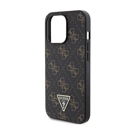 Guess 4G Triangle Metal Logo - pouzdro pro iPhone 14 Pro Max (černé)