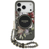 Guess IML Flowers Electro Pearl Strap MagSafe - Case iPhone 17 Pro (black)