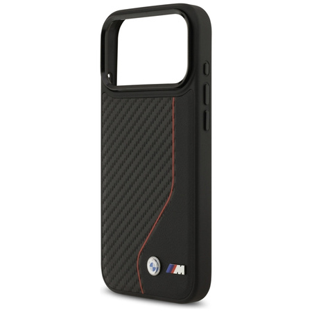 BMW M Carbon Line & Logo MagSafe – Kryt iPhone 17 Pro Max (červený)