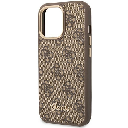 Guess 4G Metal Camera Outline Case - Tasche für iPhone 14 Pro Max (Braun)