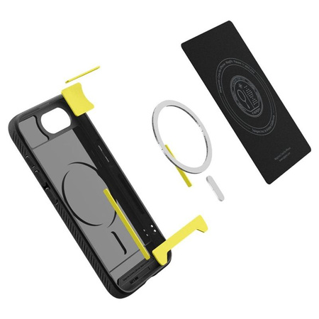 Spigen Rugged Armor MagSafe - Gehäuse für iPhone 16e (Schwarz matt)