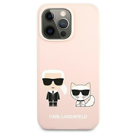 Karl Lagerfeld Slilicone Karl & Choupette Magsafe - pouzdro pro iPhone 13 Pro (růžové)