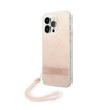 Guess 4G Print Cord - Etui avec dragonne iPhone 14 Pro Max (rose)