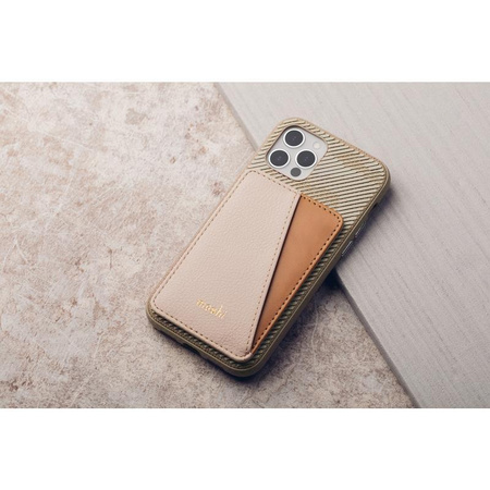 Moshi Slim Wallet - Magnetic Wallet (SnapTo™ System) (Caramel Brown)