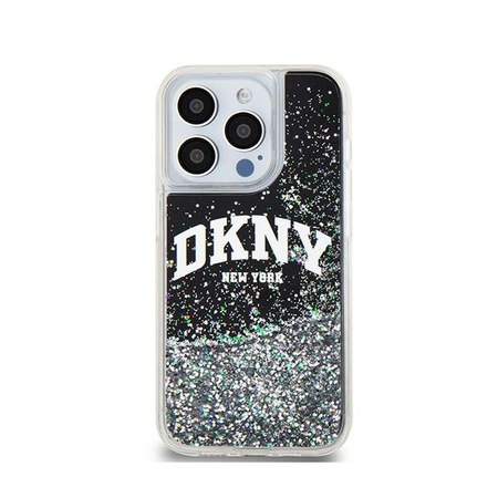 DKNY Liquid Glitter Big Logo - iPhone 15 Pro Case (black)