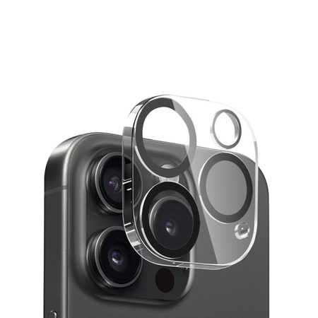 Crong Lens Shield - Glas für Kamera und Objektiv iPhone 16 Pro / iPhone 16 Pro Max / iPhone 15 Pro / iPhone 15 Pro Max