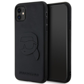 Karl Lagerfeld Gummi Karl Head 3D - iPhone 11 Hülle (Schwarz)
