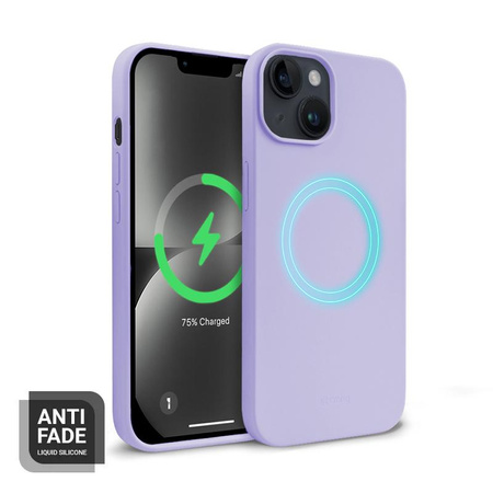 Crong Color Cover Magnetic - pouzdro MagSafe pro iPhone 14 / iPhone 13 (fialové)