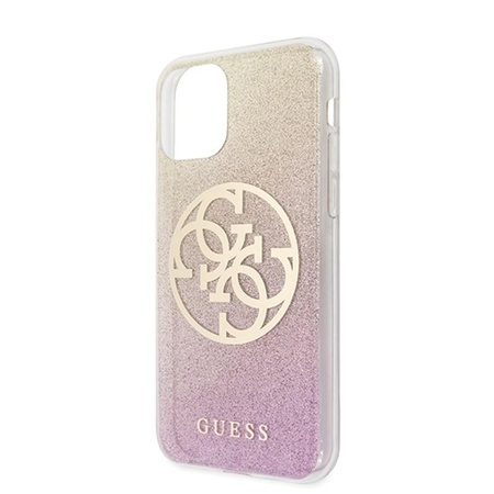 Guess Gradient Circle Glitter 4G - iPhone 11 Pro Case (Gold/Pink)