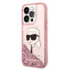 Karl Lagerfeld Liquid Glitter NFT Karl's Head - Case for iPhone 14 Pro (Pink)