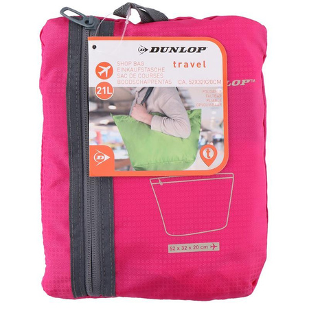 FALTBARE EINKAUFSTASCHE, Rosa, Dunlop 21 L