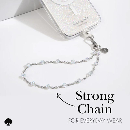Kate Spade New York Universal Phone Charm Wristlet - univerzální šňůrka na telefon (Dazzle Chain Silver)