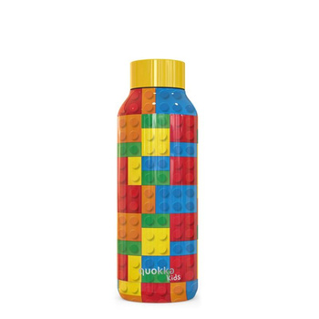 Quokka Solid Kids - Termo láhev z nerezové oceli 510 ml (Color Bricks)