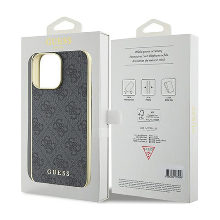 Kolekce Guess 4G Charms - pouzdro pro iPhone 15 Pro Max (šedé)
