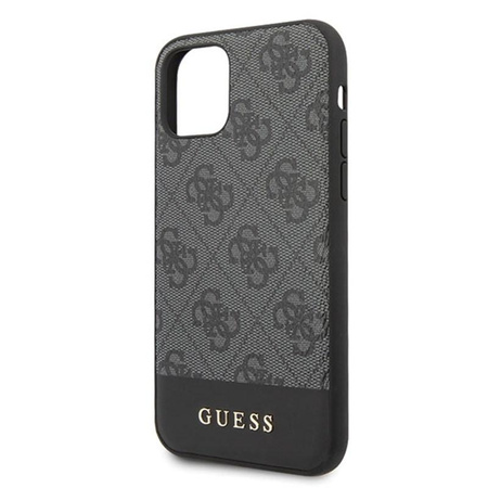 Guess 4G Bottom Stripe Collection - pouzdro pro iPhone 11 Pro Max (šedé)