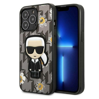 Karl Lagerfeld Iconic Karl Flower - iPhone 13 Pro tok (szürke)