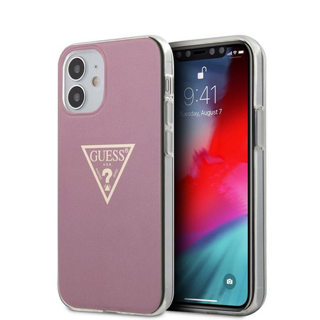 Guess Metallic Triange - iPhone 12 Mini tok (rózsaszín)