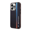 BMW Tricolor Stripe - iPhone 14 Pro Max Tasche (Schwarz)