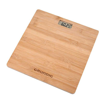 Grundig - Pèse-personne en bambou naturel 180 kg
