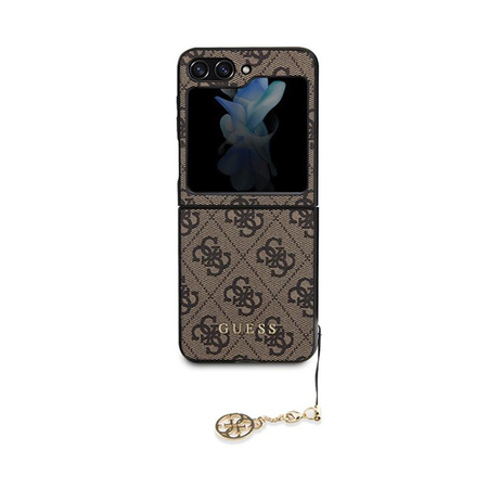 Guess 4G Charms Collection – Samsung Galaxy Z Flip 5 Hülle (Braun)