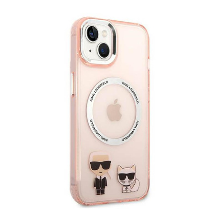 Karl Lagerfeld Karl&Choupette Aluminium MagSafe - Case for iPhone 14 Plus (Pink)